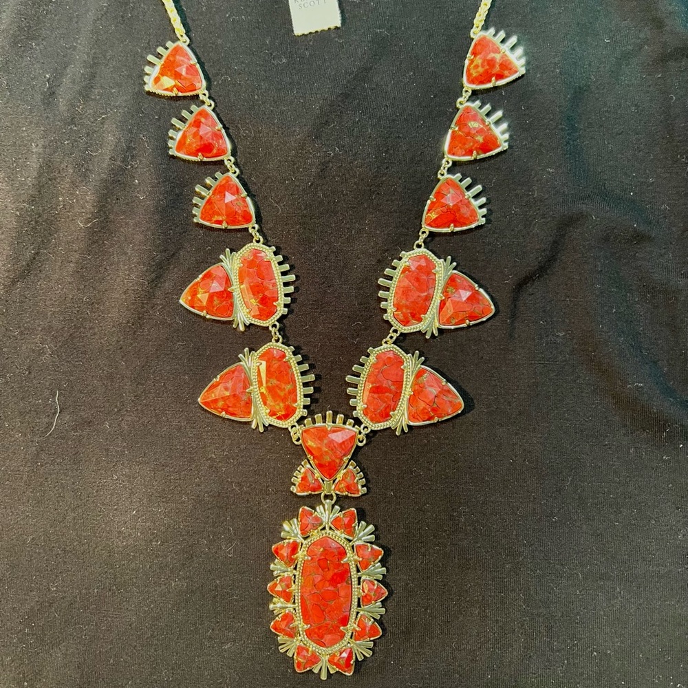 NWT Kendra Scott Havana Exclusive TX Release Bronze Veined Red Magnesite SO RARE - Picture 13 of 16